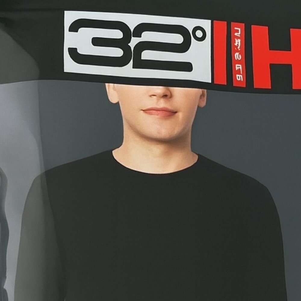 32 DEGREES MEN' Heat Tee, 2-Pack, Long Sleeve Scoop Neck, Black, M